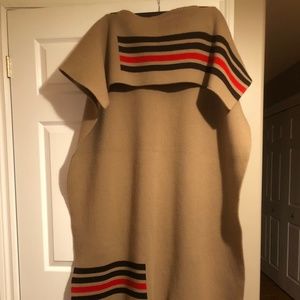 Burberry Wool Fringed Cape